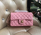 2016 Chanel Classic Flap Bags Original Sheepskin leather 1116 in Pink with Gold hardware