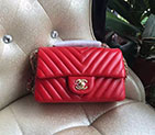 2016 Chanel Classic Flap Bags Original Sheepskin leather 1116 in Red with Gold hardware