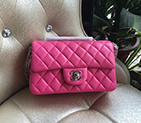 2016 Chanel Classic Flap Bags Original Sheepskin leather 1116 in Rose with Silver hardware
