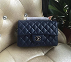 2016 Chanel Classic Flap Bags Original leather 1116 in Blue with Silver hardware