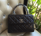 2016 Chanel Classic Top Handle Bag Original Sheepskin Leather A92236 Black