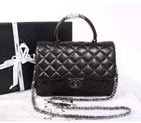 2016 Chanel Classic Top Handle Bag Original Sheepskin Leather A92238 Black A92238