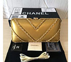 2016 Chanel Clutch Dinner Bag Original Sheepskin Leather A94430 Gold