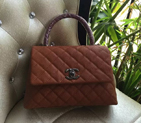 2016 Chanel Dark Wheat Original Leather grained shoulder Tote bag A95168 A95168