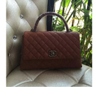 2016 Chanel Dark Wheat Original Leather grained shoulder Tote bag A95169 A95169