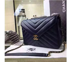 2016 Chanel Envelope Flap Bag Original Sheepskin Leather A93128 Black A93128