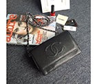 2016 Chanel Flap Shoulder Bag Black Caviar Leather A33817 Silver A33817