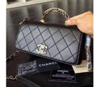 2016 Chanel Flap Tote Bag Original Sheepskin Leather A93076 Black A93076