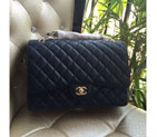 2016 Chanel Jumbo Double Flaps Bag Blue Original Caviar Leather A58601 Steel A58601