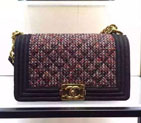 2016 Chanel LE Boy Flap Shoulder Bag Denim cloth with cashmere A67086