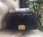 2016 Chanel LE Boy Flap Shoulder Bag Original Leather A67086 Black