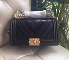 2016 Chanel LE Boy Flap Shoulder Bag Original Leather A67086 Black