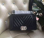 2016 Chanel LE Boy Flap Shoulder Bag Original Leather A67086 Black