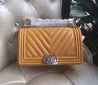 2016 Chanel LE Boy Flap Shoulder Bag Original Leather A67086 Earth Yellow