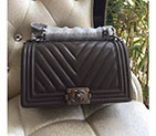 2016 Chanel LE Boy Flap Shoulder Bag Original Leather A67086 Grey