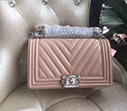 2016 Chanel LE Boy Flap Shoulder Bag Original Leather A67086 Pink