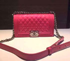 2016 Chanel LE Boy Flap Shoulder Bag Original Patent Leather A67086 Peach