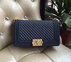 2016 Chanel LE Boy Flap Shoulder Bag Original denim A67086 Blue with Gold hardware