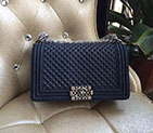 2016 Chanel LE Boy Flap Shoulder Bag Original denim A67086 Blue with Silver hardware