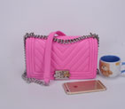 2016 Chanel LE Boy Flap Shoulder Bag Sheepskin Leather A67086 Pink