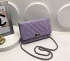 2016 Chanel LE Boy WOC A33815 Original Patent Leather Lavender A33815