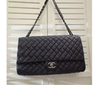 2016 Chanel Large Classic Flap Bag Calfskin Leather A91169 Black A91169
