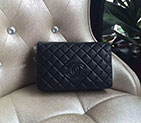 2016 Chanel Latest WOC A80697 Black Original Leather Mini Bag Silver A80697