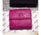 2016 Chanel Matelasse Tri-Fold Wallet Sheepskin Leather A48980 Rose A48980