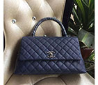 2016 Chanel Royalblue Original Leather grained shoulder Tote bag A95169 A95169