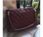 2016 Chanel Shoulder Bag in original Sheepskin Leather A49331 Burgundy