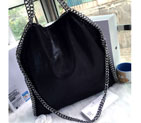2016 Stella mccartney Suede Leather shoulder Bag A809 Black A809