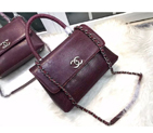 2016 Chanel Tote shoulder Bag Lizard leather A95169 Burgundy