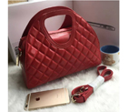 2016 Chanel Tote shoulder Bag Sheepskin Leather A7026 Red A7026