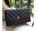 2016 Chanel WOC A33814 Burgundy Original Sheepskin Leather Mini Flap Bag Gold A33814
