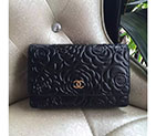 2016 Chanel WOC mini Flap Bag Black Original Sheepskin leather A33808 Gold A33808