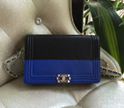 2016 Chanel WOC mini Flap Bag Grey Original leather A80746 Blue&Black A80746