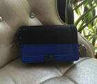 2016 Chanel WOC mini Flap Bag Grey Original leather A80746 Blue&Black A80746