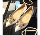 2016 Christian Louboutin Flats shoes in Silk CLWS0103