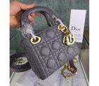 2016 Christian MINI LADY DIOR BAG Original Leather D1635 Lavender with Gold D1635
