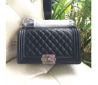 2016 LE Boy Chanel Flap Shoulder Bag Original Caviar Leather A67086 Black