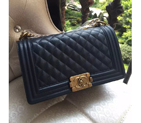2016 LE Boy Chanel Flap Shoulder Bag Original Caviar Leather A67086 Royalblue