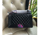 2016 LE Boy Chanel Flap Shoulder Bag Original Goat Leather A67086 Black with Magic color