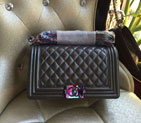 2016 LE Boy Chanel Flap Shoulder Bag Original Goat Leather A67086 Gray with Magic color