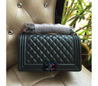 2016 LE Boy Chanel Flap Shoulder Bag Original Goatskin Leather A67086 Green