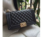 2016 LE Boy Chanel Flap Shoulder Bag Original Leather A67086 Black