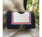 2016 LE Boy Chanel Flap Shoulder Bag Original Leather A67086 Black with Bronze