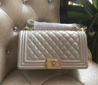 2016 LE Boy Chanel Flap Shoulder Bag Original Leather A67086 Silver