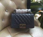 2016 LE Boy Chanel Flap Shoulder Bag Original Sheepskin Leather A67085 Blue A67085