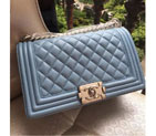 2016 LE Boy Chanel Flap Shoulder Bag Original Sheepskin Leather A67086 LightBlue