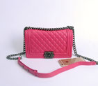 2016 LE Boy Chanel Flap Shoulder Bag Sheepskin Leather A67086 Rose with Silver